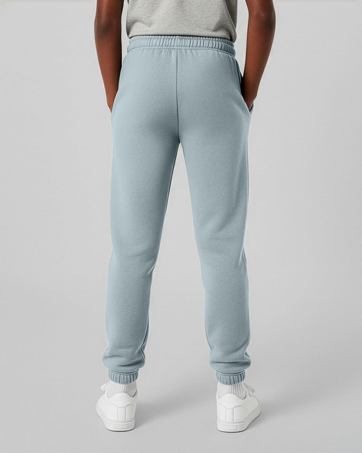 imageReal Essentials 3 Pack Boys Fleece Athletic Jogger Sweatpants Kids Teens Active Athletic Pants with Pockets Size 620Set 5