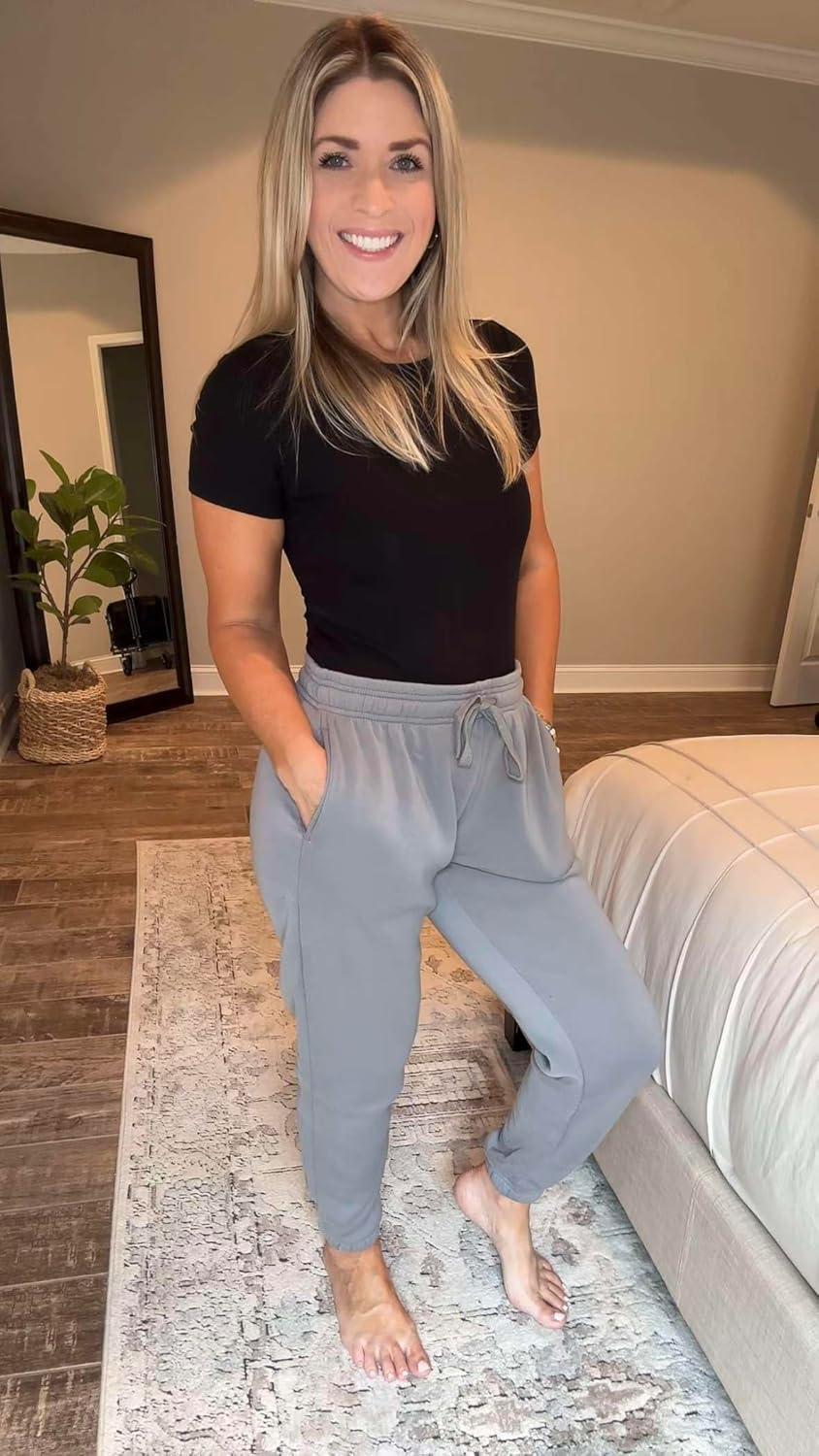 imageReal Essentials 3 Pack Womens Fleece Jogger Sweatpants Available in Plus SizeSet 8