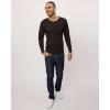 Real Essentials 3 Pack: Men’s Cotton Performance Long Sleeve Crew Neck Pocket T-Shirt Athletic Top (Available in Big & Tall)(Set 2)