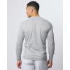 Real Essentials 3 Pack: Men’s Cotton Performance Long Sleeve Crew Neck Pocket T-Shirt Athletic Top (Available in Big & Tall)(Set 4)