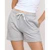 Real Essentials 3 Pack: Women’s Cotton Fleece Lounge Pajama Sleep Shorts with Pockets and Drawstring (Available in Plus Size)(Set 2)