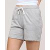 Real Essentials 3 Pack: Women’s Cotton Fleece Lounge Pajama Sleep Shorts with Pockets and Drawstring (Available in Plus Size)(Set 2)
