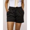 Real Essentials 3 Pack: Women’s Cotton Fleece Lounge Pajama Sleep Shorts with Pockets and Drawstring (Available in Plus Size)(Set 6)