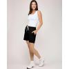 Real Essentials 3 Pack: Women’s Cotton Fleece Lounge Pajama Sleep Shorts with Pockets and Drawstring (Available in Plus Size)(Set 8)