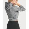 Real Essentials 3 Pack: Women’s Dry-Fit Long Sleeve Cropped Hoodie – Athletic Hooded Crop Sweatshirt (Available in Plus Size)(Set 3)