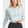 Real Essentials 3 Pack: Women’s Dry-Fit Long Sleeve Cropped Hoodie – Athletic Hooded Crop Sweatshirt (Available in Plus Size)(Set 5)