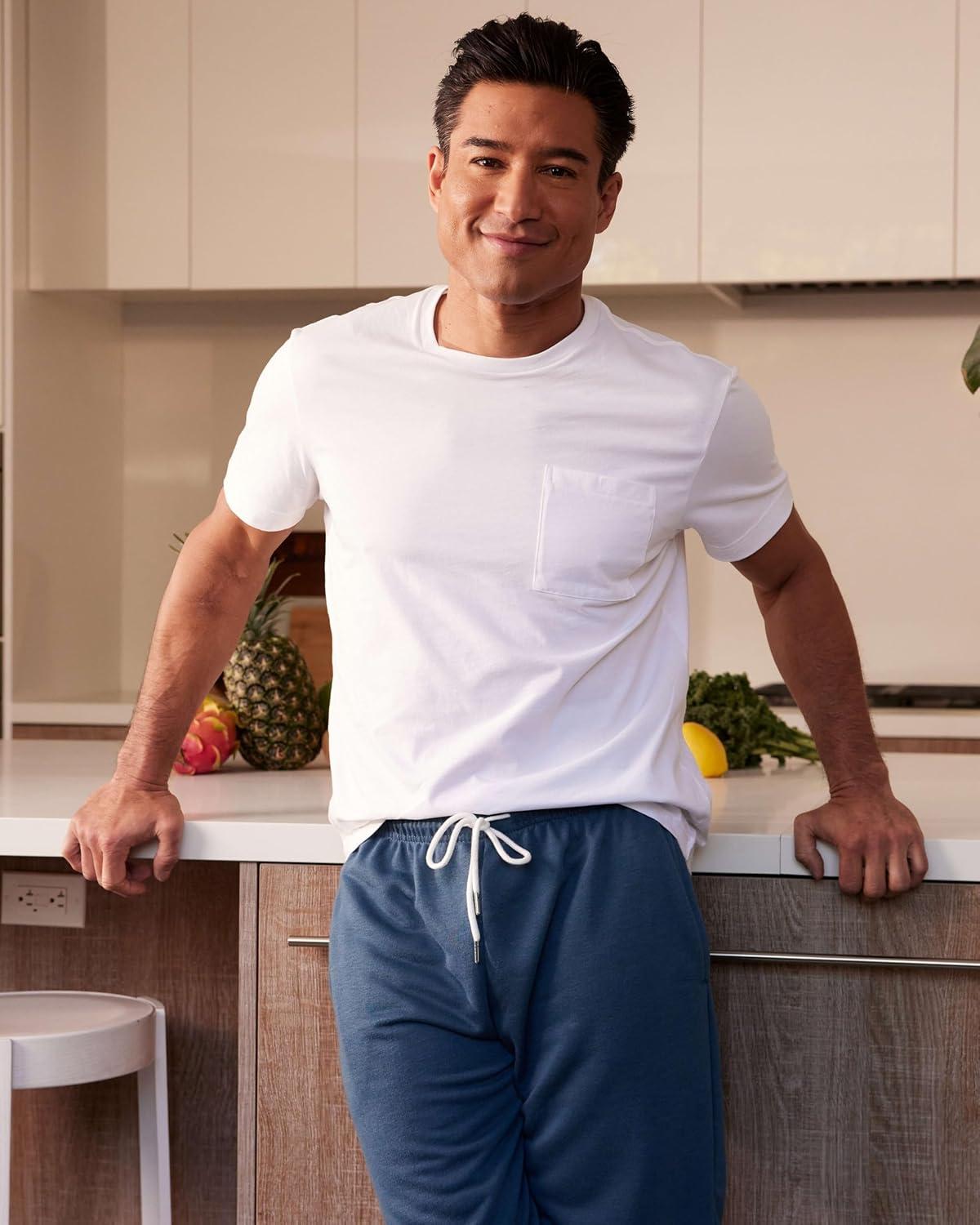 imageReal Essentials 3 Pack Mens Cotton 9 French Terry Casual Lounge Sweat Shorts with Pockets Available in Big amp TallSet 1