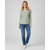 Real Essentials 4 Pack: Women’s V-Neck Cotton Long-Sleeve T-Shirt (Available in Plus Size)(Set 4)