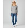 Real Essentials 4 Pack: Women’s V-Neck Cotton Long-Sleeve T-Shirt (Available in Plus Size)(Set 8)