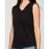 Real Essentials 5 Pack: Women’s 100% Cotton V-Neck Sleeveless Tank Top Basic Ladies Casual Shirts (Available in Plus Size)(Set 3)
