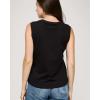 Real Essentials 5 Pack: Women’s 100% Cotton V-Neck Sleeveless Tank Top Basic Ladies Casual Shirts (Available in Plus Size)(Set 7)