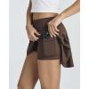 Real Essentials 3 Pack:Women’s 14″ Pleated Tennis Skorts Golf Skirt High Waisted Athletic Running Casual Shorts with Pockets(Set 2)