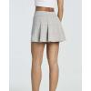 Real Essentials 3 Pack:Women’s 14″ Pleated Tennis Skorts Golf Skirt High Waisted Athletic Running Casual Shorts with Pockets(Set 7)