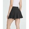 Real Essentials 4 Pack: Women’s Skater Pleated Tennis Skort – Skirt with Shorts Pockets Athletic Golf Workout (Plus)(Set 1)