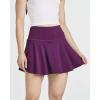 Real Essentials 4 Pack: Women’s Skater Pleated Tennis Skort – Skirt with Shorts Pockets Athletic Golf Workout (Plus)(Set 2)