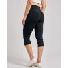 Real Essentials 4 Pack: Women’s Capri Leggings with Pockets Casual Yoga Workout Exercise Pants (Available in Plus Size)(Set 1)