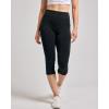 Real Essentials 4 Pack: Women’s Capri Leggings with Pockets Casual Yoga Workout Exercise Pants (Available in Plus Size)(Set 1)