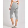 Real Essentials 4 Pack: Women’s Capri Leggings with Pockets Casual Yoga Workout Exercise Pants (Available in Plus Size)(Set 3)