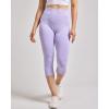 Real Essentials 4 Pack: Women’s Capri Leggings with Pockets Casual Yoga Workout Exercise Pants (Available in Plus Size)(Set 4)