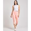 Real Essentials 4 Pack: Women’s Capri Leggings with Pockets Casual Yoga Workout Exercise Pants (Available in Plus Size)(Set 4)