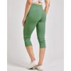 Real Essentials 4 Pack: Women’s Capri Leggings with Pockets Casual Yoga Workout Exercise Pants (Available in Plus Size)(Set 7)