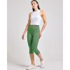 Real Essentials 4 Pack: Women’s Capri Leggings with Pockets Casual Yoga Workout Exercise Pants (Available in Plus Size)(Set 7)