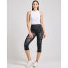 Real Essentials 4 Pack: Women’s Capri Leggings with Pockets Casual Yoga Workout Exercise Pants (Available in Plus Size)(Set 8)