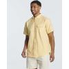 Real Essentials 3 Pack Men’s Short-Sleeve Oxford Solid Button Down Collar Casual Shirts with Pocket (Available in Big & Tall)(Set 1)