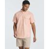 Real Essentials 3 Pack Men’s Short-Sleeve Oxford Solid Button Down Collar Casual Shirts with Pocket (Available in Big & Tall)(Set 2)