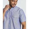 Real Essentials 3 Pack Men’s Short-Sleeve Oxford Solid Button Down Collar Casual Shirts with Pocket (Available in Big & Tall)(Set 3)