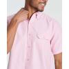 Real Essentials 3 Pack Men’s Short-Sleeve Oxford Solid Button Down Collar Casual Shirts with Pocket (Available in Big & Tall)(Set 4)