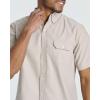 Real Essentials 3 Pack Men’s Short-Sleeve Oxford Solid Button Down Collar Casual Shirts with Pocket (Available in Big & Tall)(Set 6)