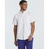 Real Essentials 3 Pack Men’s Short-Sleeve Oxford Solid Button Down Collar Casual Shirts with Pocket (Available in Big & Tall)(Set 8)