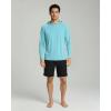 Real Essentials 3 Pack: Men’s Long Sleeve Rash Guard Hoodie – SPF UV Sun Protection Workout Fishing Swim Shirts (Big & Tall)(Set 1)