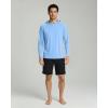 Real Essentials 3 Pack: Men’s Long Sleeve Rash Guard Hoodie – SPF UV Sun Protection Workout Fishing Swim Shirts (Big & Tall)(Set 3)
