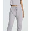 Real Essentials 2 Pack: Women’s Ribbed Knit Lounge Sets – Short Sleeve Top with Jogger Sweatpants(With Jogger Set 4)
