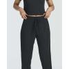 Real Essentials 2 Pack: Women’s Ribbed Knit Lounge Sets – Short Sleeve Top with Jogger Sweatpants(With Jogger Set 5)