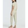 Real Essentials 2 Pack: Women’s Ribbed Knit Lounge Sets – Short Sleeve Top with Jogger Sweatpants(With Jogger Set 6)