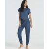 Real Essentials 2 Pack: Women’s Ribbed Knit Lounge Sets – Short Sleeve Top with Jogger Sweatpants(With Jogger Set 7)