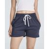 Real Essentials 3 Pack: Women’s Cotton French Terry Shorts Pockets – Casual Athletic Lounge (Available in Plus)(Set 6)