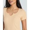 Real Essentials 4 Pack: Women’s Soft Ribbed Knit Split Neck T-Shirt – Casual Office Summer Top (Available in Plus)(Set 8)