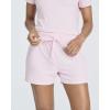 Real Essentials 2 Pack:Women’s Soft Ribbed Knit Crop Top & Short Matching Lounge Set – 4 Piece Summer Sweatsuit(Set 2)