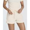 Real Essentials 2 Pack:Women’s Soft Ribbed Knit Crop Top & Short Matching Lounge Set – 4 Piece Summer Sweatsuit(Set 4)