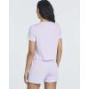 Real Essentials 2 Pack:Women’s Soft Ribbed Knit Crop Top & Short Matching Lounge Set – 4 Piece Summer Sweatsuit(Set 7)
