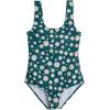 Real Essentials 3 Pack: Girl’s Surf UPF 50+ Printed One Piece Beach Swimsuit – Swimwear for Girls(Set 4)