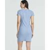 Real Essentials 3 Pack: Women’s Ribbed Mini Dress – Short Sleeve T-Shirt Dress Slim Fit Casual Summer Dress(Solid Black  Solid Iced Coffee  Solid Lichen Blue)