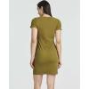 Real Essentials 3 Pack: Women’s Ribbed Mini Dress – Short Sleeve T-Shirt Dress Slim Fit Casual Summer Dress(Solid Black  Solid Martini Olive  Solid Blue Glow)
