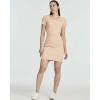 Real Essentials 3 Pack: Women’s Ribbed Mini Dress – Short Sleeve T-Shirt Dress Slim Fit Casual Summer Dress(Solid Black  Solid Polar Night  Solid Almost Apricot)