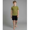 Real Essentials 4 Pack: Boys’ Rash Guard Short Sleeve Swim Shirt UV Sun Protection Fishing & Swimwear Tops for Kids(Short Sleeve Set 1)