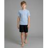 Real Essentials 4 Pack: Boys’ Rash Guard Short Sleeve Swim Shirt UV Sun Protection Fishing & Swimwear Tops for Kids(Short Sleeve Set 5)